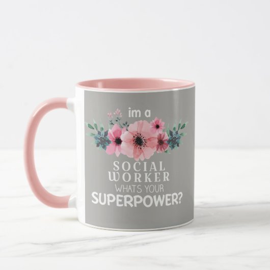 Der Sozialarbeiter der schönen Blume Tasse (Links)