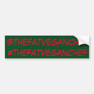 Der Sozialmediumaufkleber des fetten veganen Koch Autoaufkleber