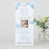 Der Spanische Boy Bautizo Taufe lädt mit Wolken ei Einladung (Stehend Vorderseite)