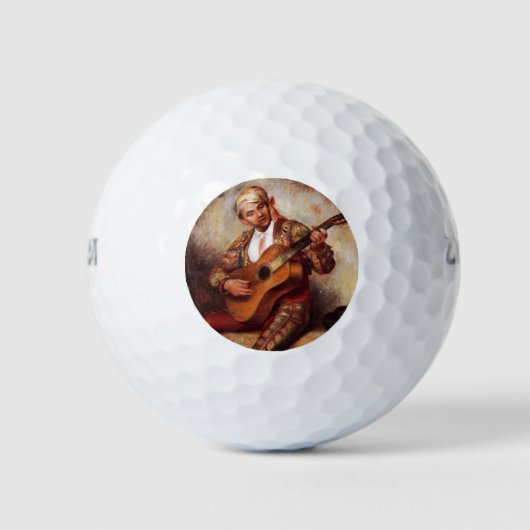 Der spanische Gitarrist (von Pierre-August Renoir) Golfball (Vorderseite)