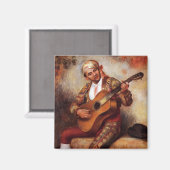 Der spanische Gitarrist (von Pierre-August Renoir) Magnet (Vorderseite/Rückseite)