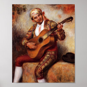 Der spanische Gitarrist (von Pierre-August Renoir) Poster