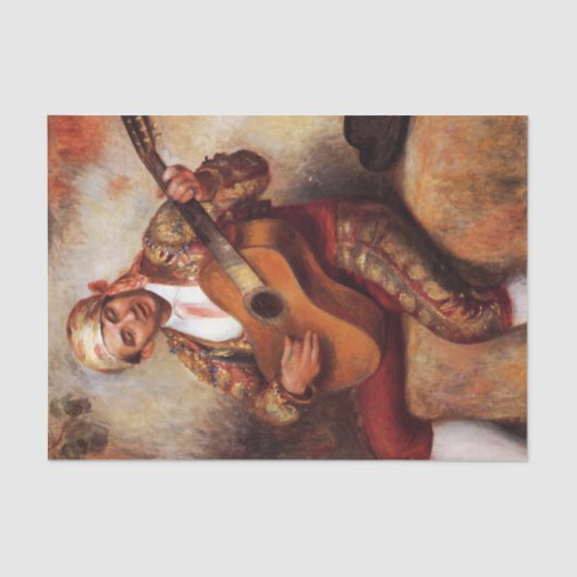 Der spanische Gitarrist (von Pierre-August Renoir) Seidenpapier (Vorderseite)