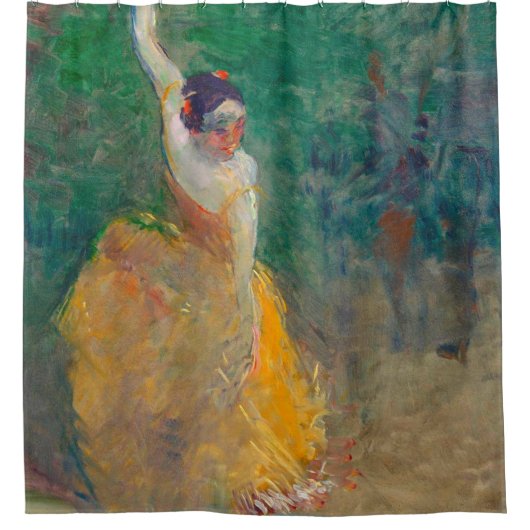 Der spanische Tänzer von Henri de Toulouse Lautrec Duschvorhang (Vorderseite)