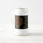 Der spartanische Stein des Fantasie-roten Bierglas (Vorderseite Links)
