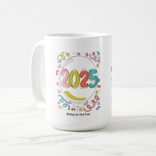 Der Spaß 2025 Kaffeetasse (Vorderseite Links)