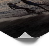 Der Spaß am Strand Poster (Ecke)