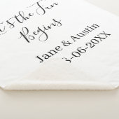 der Spaß beginnt Hochzeitspaar Name Datum einfach Sherpadecke (3/4)