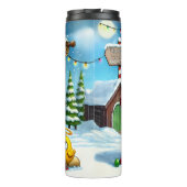 Der Spaß der Kindermädchen des Weihnachtsmanns Thermosbecher (Rückseite)