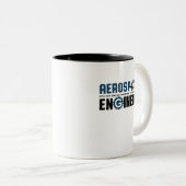 Der Spaß des "Funny Aerospace Engineer" ist Rakete Zweifarbige Tasse (VorderseiteRechts)