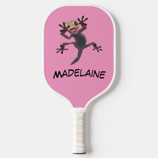 Der Spaß erschien Gecko Pink Pickleball Schläger (Vorderseite)