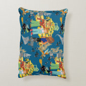 Der Spaß-Zauberer von Oz über blaues Kinderdesign Dekokissen (Rückseite(Vertikal))