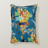 Der Spaß-Zauberer von Oz über blaues Kinderdesign Dekokissen (Vorderseite(Vertikal))