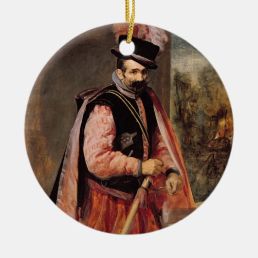 Der Spaßvogel nannte "Don Juan von Österreich", Keramik Ornament (Vorne)