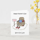 Der späte glückliche Vatertag Karte (Gelbe Blume)