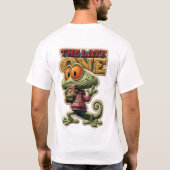 Der Späte Lustiger Chamäleon- Stickpatch T-Shirt (Rückseite)