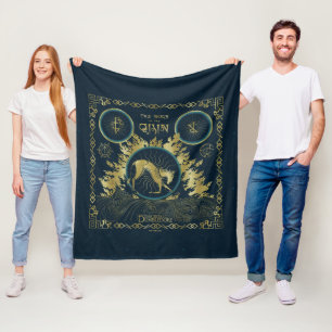 Der Spaziergang durch das goldene Qilin-Wasserband Fleecedecke