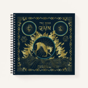 Der Spaziergang durch das goldene Qilin-Wasserband Notizblock
