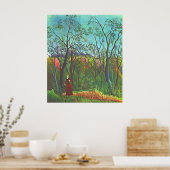 Der Spaziergang durch den Wald von Henri Rousseau Poster (Küche)