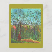 Der Spaziergang durch den Wald von Henri Rousseau Postkarte (Vorderseite)