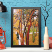 Der Spaziergang: Fallende Blätter von Vincent van Poster