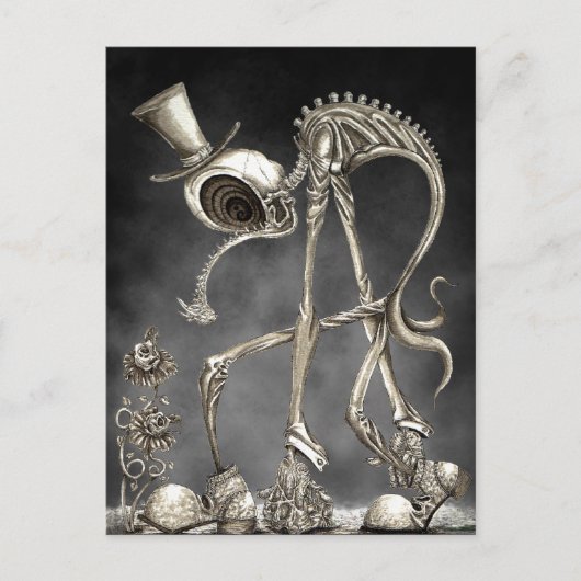 Der Spaziergang im Hintergrund Postkarte (Vorderseite)