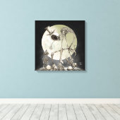 Der Spaziergang (mit dem Mond) Leinwanddruck (Insitu (Holzboden))