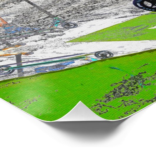 Der Speedster - Der Motorroller-Stunt Poster (Ecke)