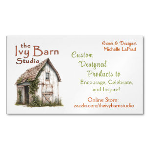Der Speicher-Visitenkartenmagnet des Ivy Barn Stud Magnetische Visitenkarte