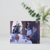 Der Speisesaal von Paul Signac (1887) Postkarte (Stehend Vorderseite)