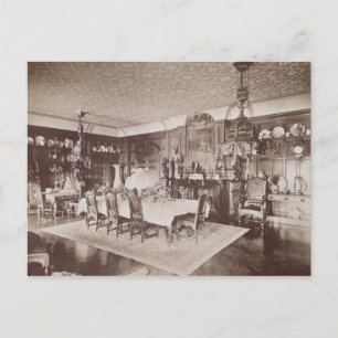 Der Speisesaal, Wickham Hall, Kent, 1897 Postkarte