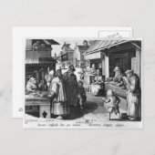 Der Spektakel-Verkäufer, graviert von Jan Collaert Postkarte (Vorne/Hinten)