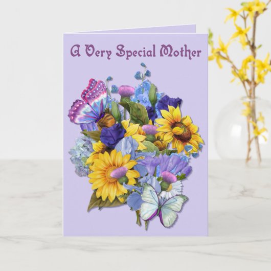 Der spezielle Tag der Mutter Karte (Gelbe Blume)