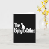 Der Sphynxvater Funny Cat Vater Shirt Men Sphynx L Karte (Gelbe Blume)