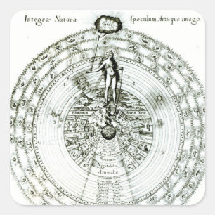 Der Spiegel der Natur als Ganzes, ein Gefallen an Quadratischer Aufkleber