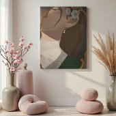 Der Spiegel III - Ein Mädchen, das zur Hälfte vers Leinwanddruck