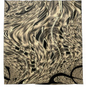 Der Spiegel ist in Beige gehalten Duschvorhang (Vorderseite)