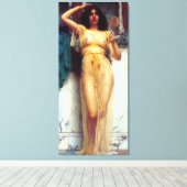 Der Spiegel ~ John William Godward Leinwanddruck (Insitu (Holzboden))