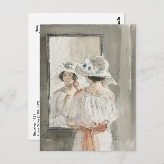 Der Spiegel von James McBey Postkarte (Vorne/Hinten)