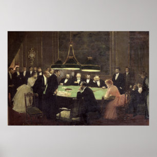 Der Spielsaal im Casino, 1889 Poster