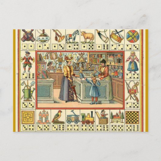 Der Spielzeugladen Vintag französisch Postkarte (Vorderseite)