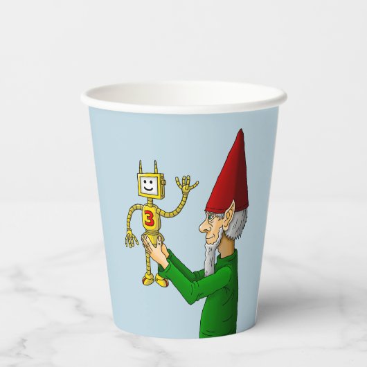 Der Spielzeugmacher des Weihnachtsmanns Pappbecher (Rückseite)