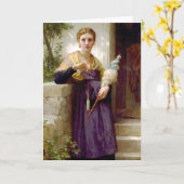 Der Spinner, William-Adolphe Bouguereau Karte (Gelbe Blume)