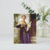 Der Spinner, William-Adolphe Bouguereau Postkarte (Stehend Vorderseite)