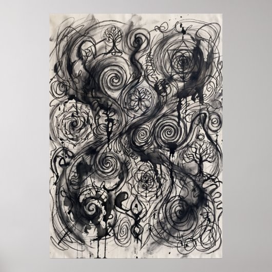 Der Spiralrat der Wandkunst alter Stimmen Poster (Vorne)