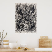 Der Spiralrat der Wandkunst alter Stimmen Poster (Küche)