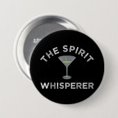 Der Spirit Whisperer Funny Barkeeper Button (Vorne & Hinten)