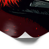 Der Spitz Hund, rot und schwarz 003 - Ulises Dal Poster (Ecke)