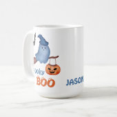 Der Spooky Boo Trick oder das Halloween des Kids Kaffeetasse (Vorderseite Links)