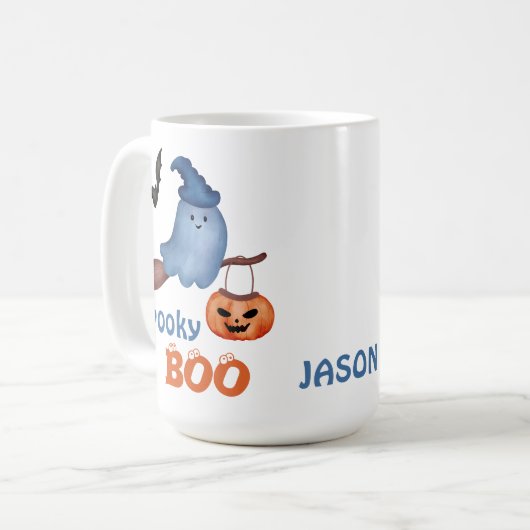 Der Spooky Boo Trick oder das Halloween des Kids Kaffeetasse (Vorderseite Links)
